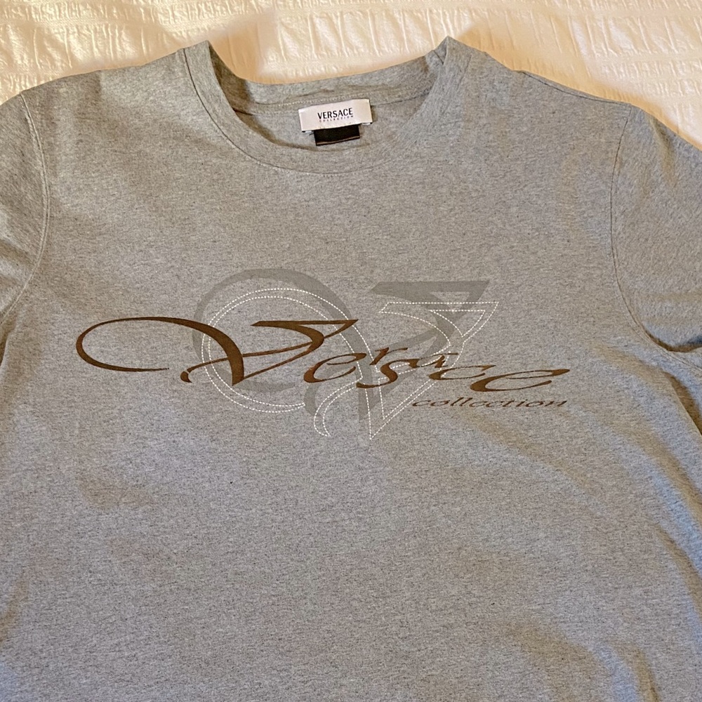Versace Grey slim fit T-shirt